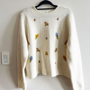 Mango – Flowers Knit Sweater